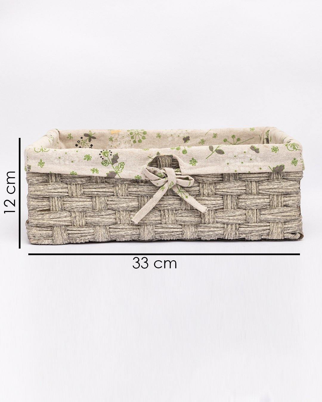VON CASA Basket, Large, Ivory, Plastic