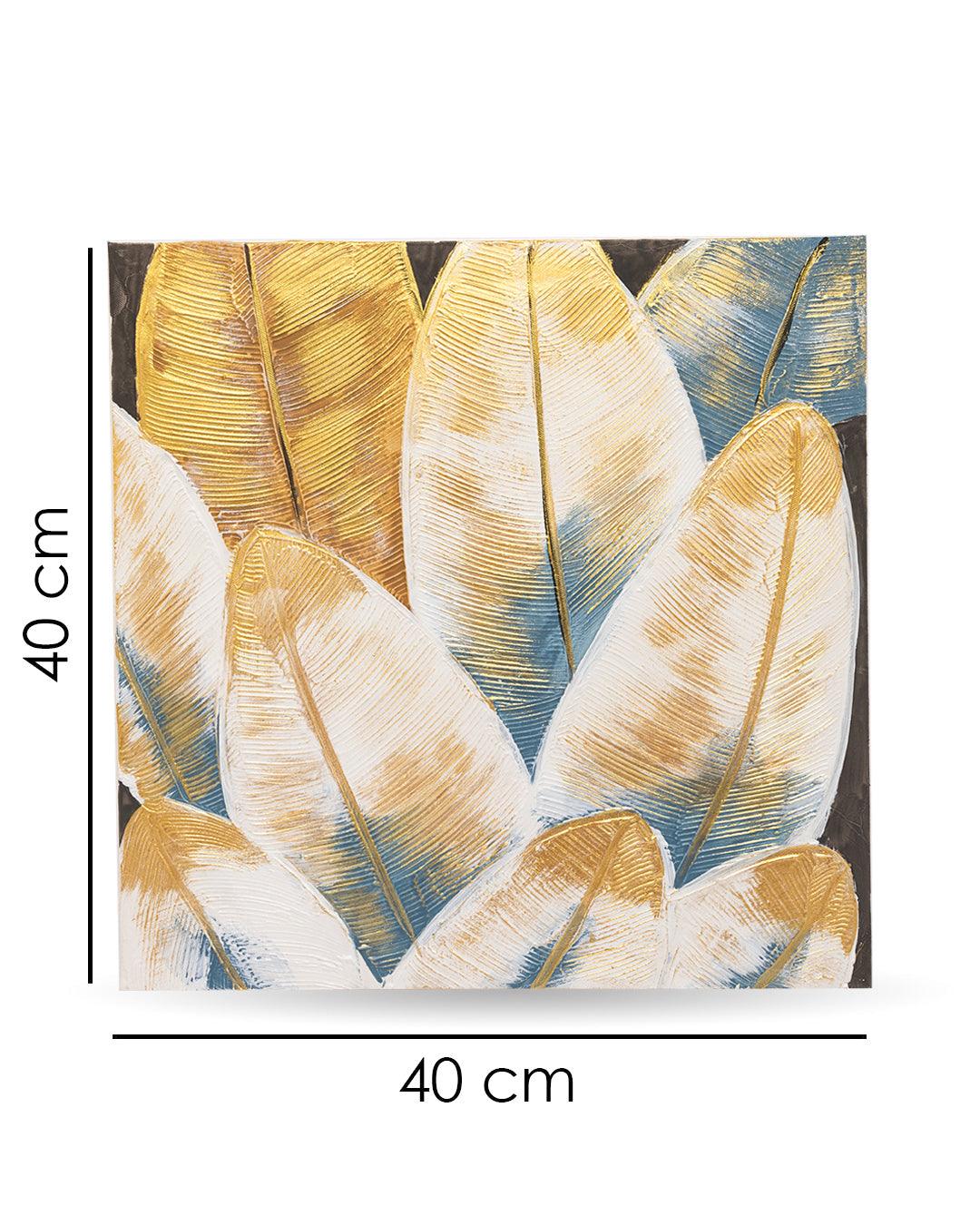 VON CASA Hand Made Oil Painting, Gallery Wraped, White, Canvas - VON CASA