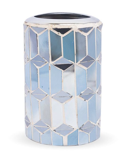VON CASA Toothbrush Holder, Blue, Glass