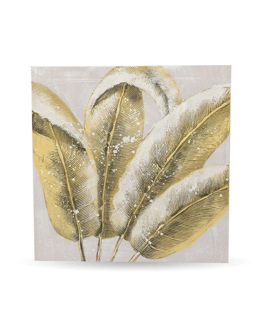 VON CASA Flowers Hand Made Oil Painting, Gallery Wraped, Green, Canvas - VON CASA