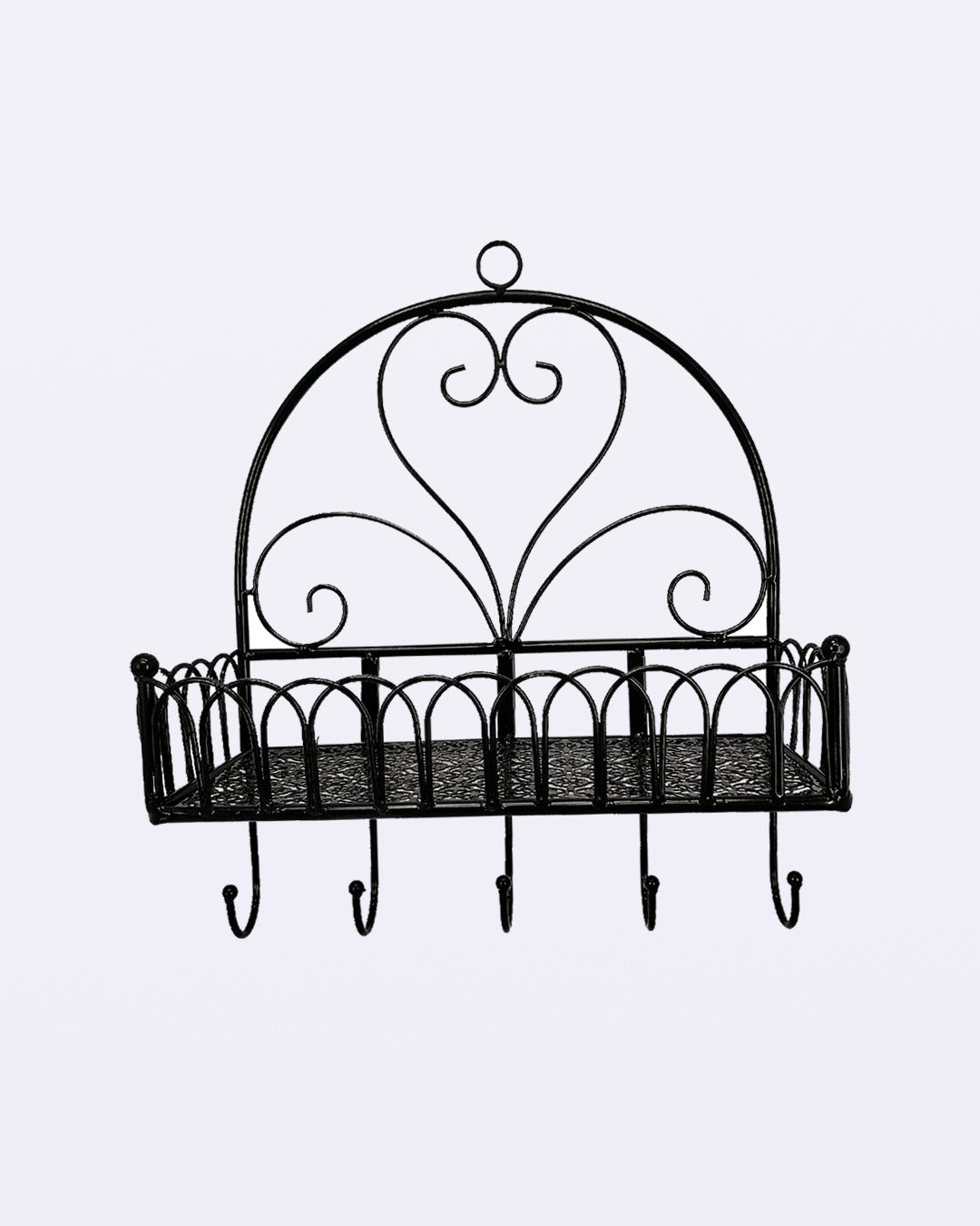 semi circle hanging planter VON CASA Wall Planter, Decorative, Hanging Planter with Hooks, Semi Circle, Black, Iron