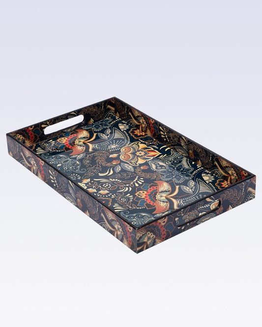 Tray, Medium, Blue, Mdf
