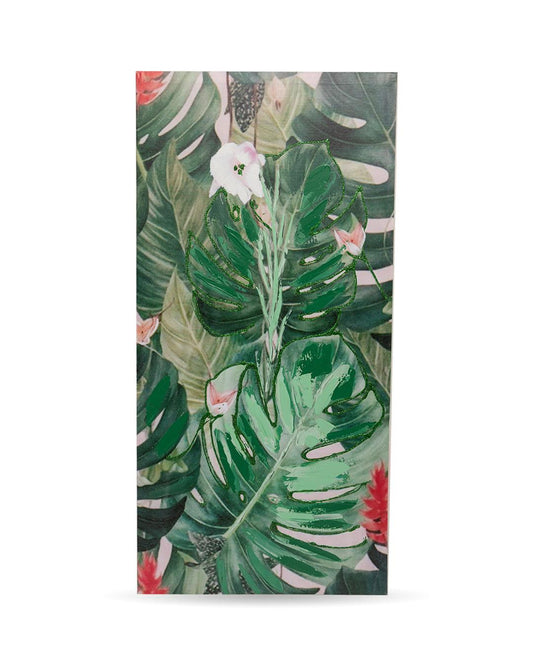 VON CASA Botanical Hand Made Oil Painting, Gallery Wraped, Green, Canvas - Von Casa