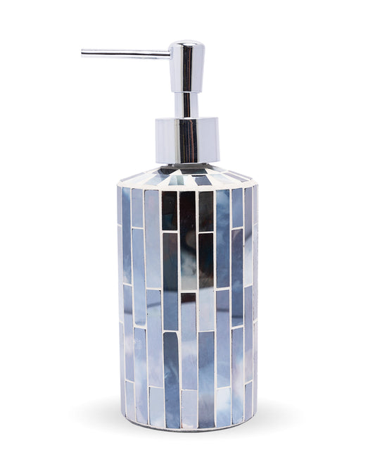 VON CASA Soap Dispenser, Silver, Glass, 400 mL