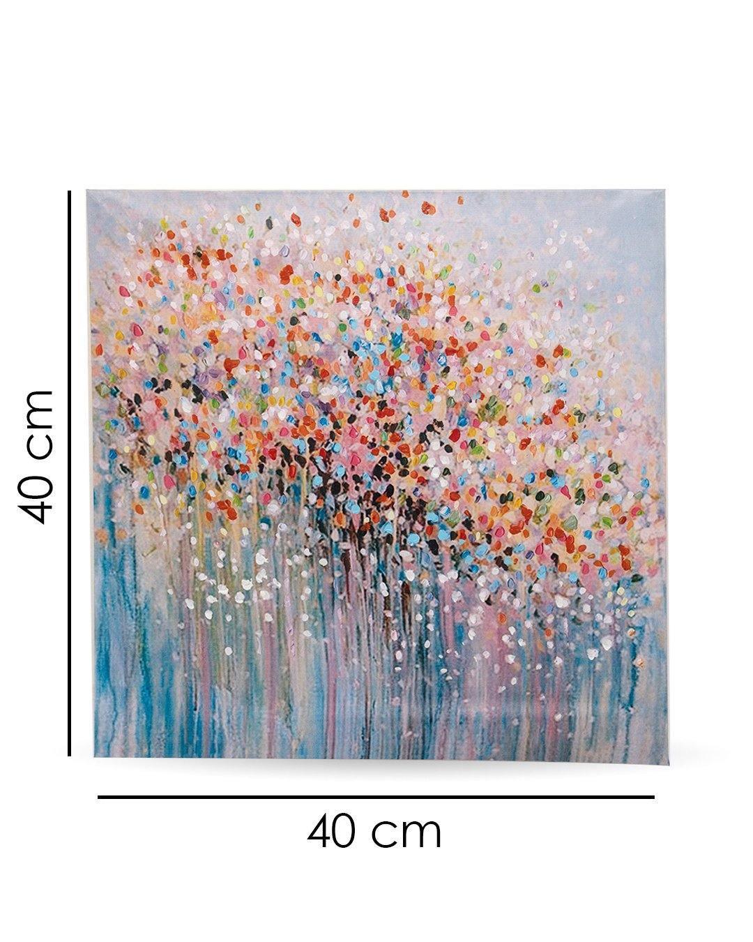 VON CASA Abstract Hand Made Oil Painting, Gallery Wraped, Multicolour, Canvas - Von Casa