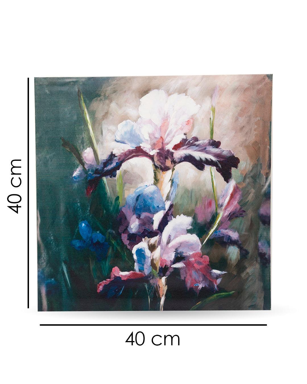 VON CASA Flowers Hand Made Oil Painting, Gallery Wraped, Multicolour, Canvas - VON CASA