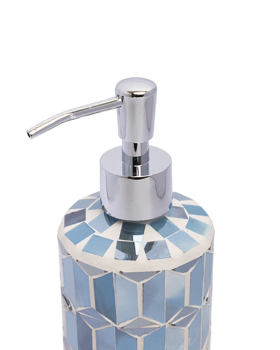 VON CASA Soap Dispenser, Blue, Glass, 400 mL