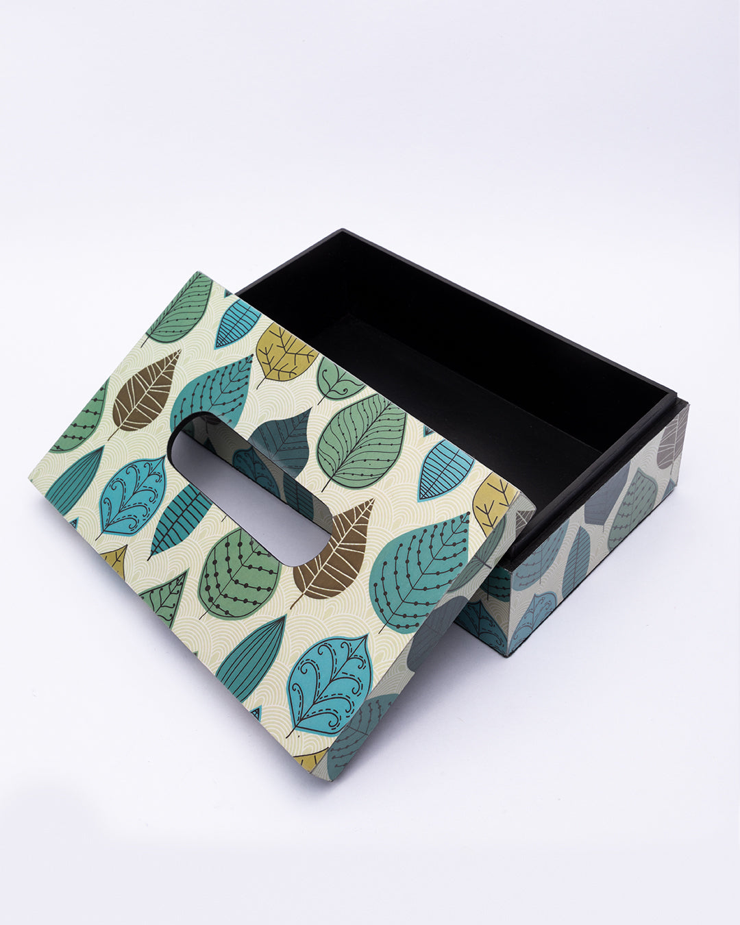 VON CASA Tissue Box, Nature Inspired Design, Facial Tissue Holder with Soft Bottom for Home, Office, & Restaurant, Rectangular, Multicolour, MDF
