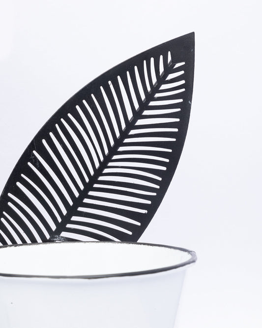 VON CASA Table Planter, Decorative, Home & Office Decor, White, Iron