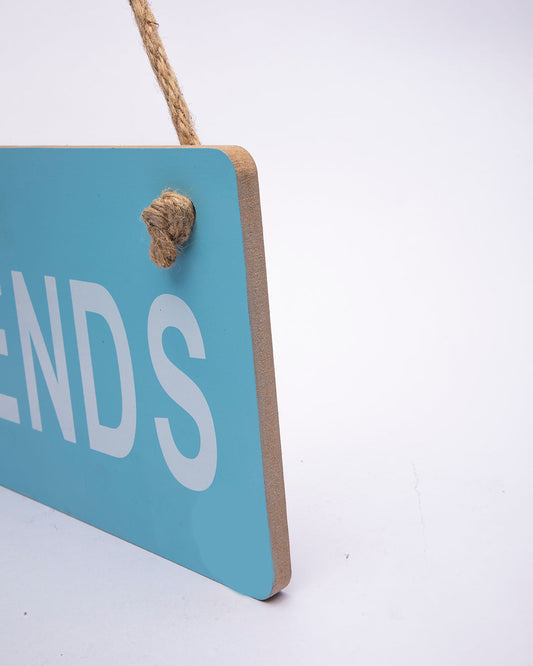 VON CASA Wall Décor, Friends, Blue, MDF
