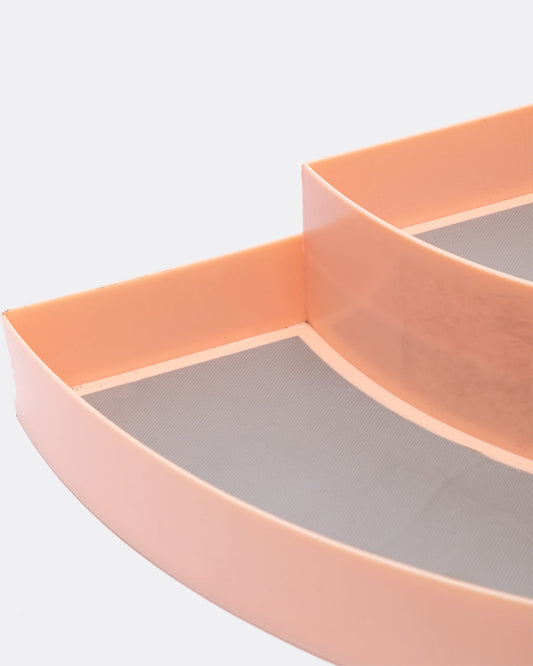VON CASA 3 Tier Corner Organiser, Peach, Plastic