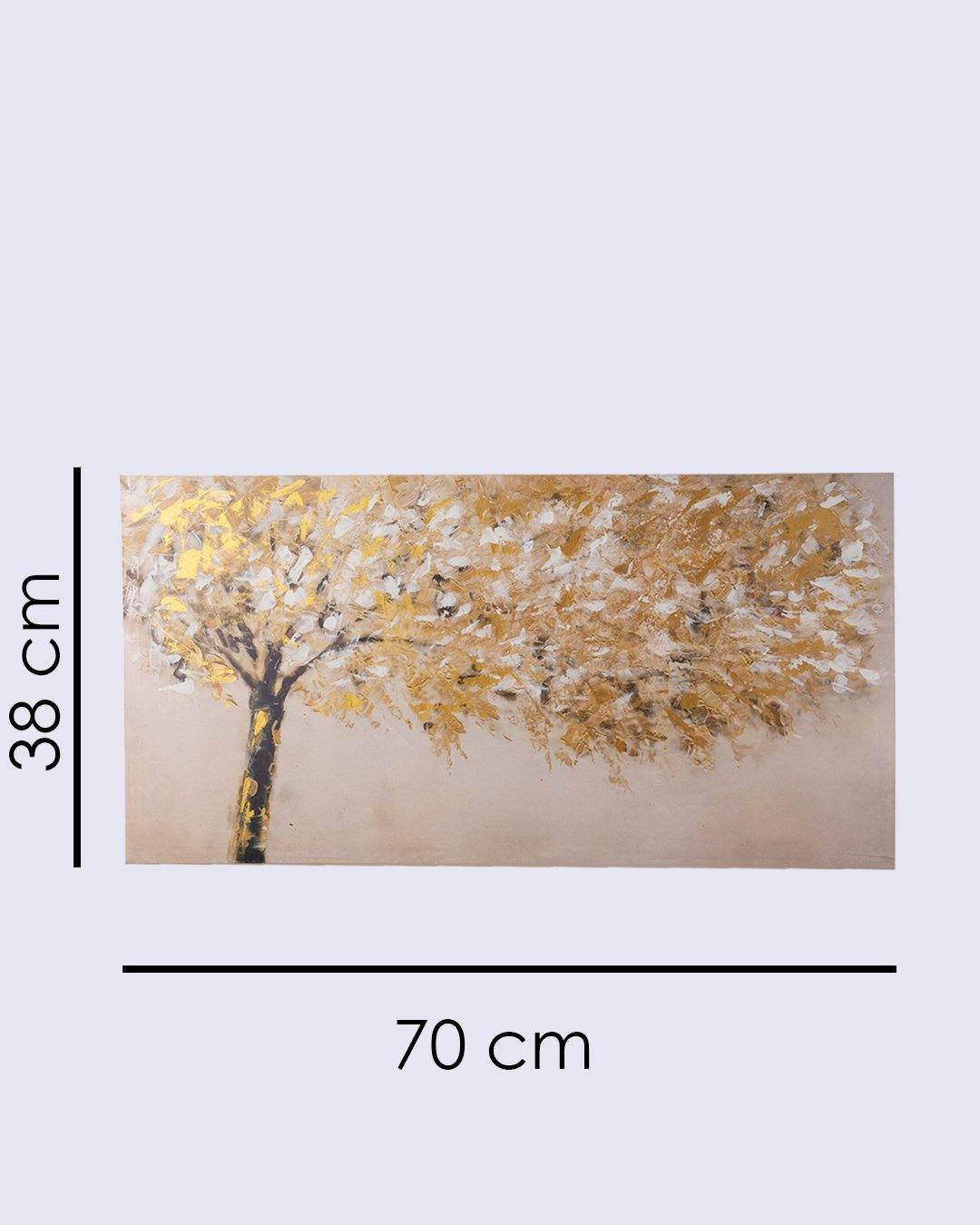 Tree Hand Made Oil Painting, Gallery Wraped, White, Canvas