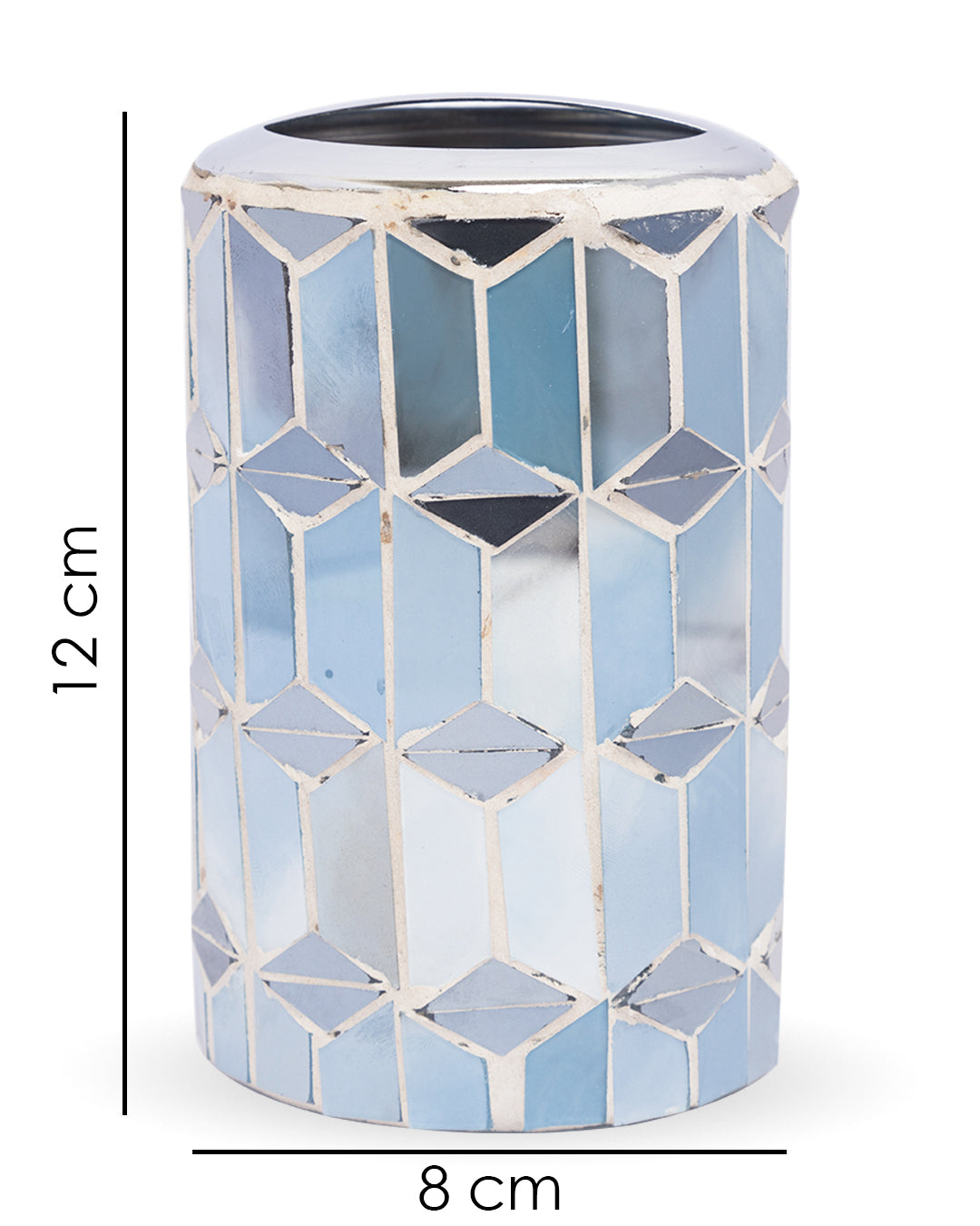 VON CASA Toothbrush Holder, Blue, Glass