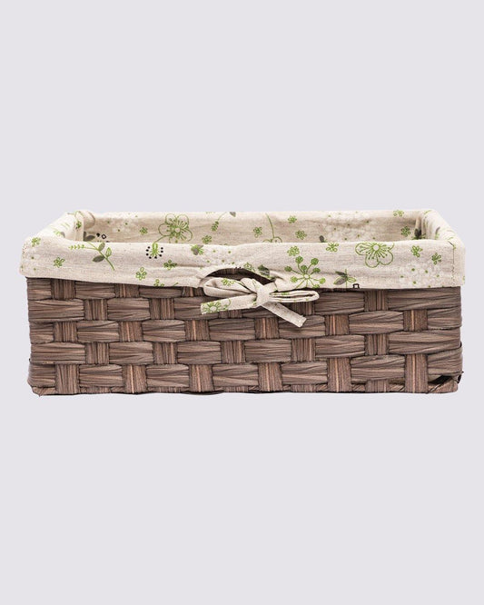 VON CASA Basket, Large, Brown, Plastic