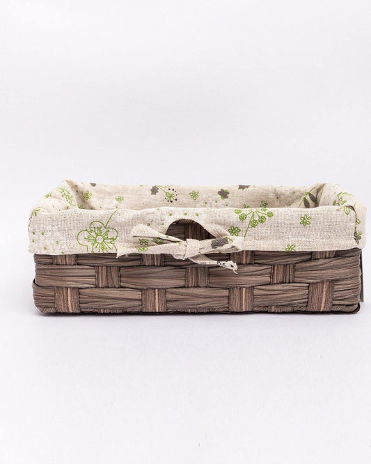 VON CASA Basket, Medium, Brown, Plastic