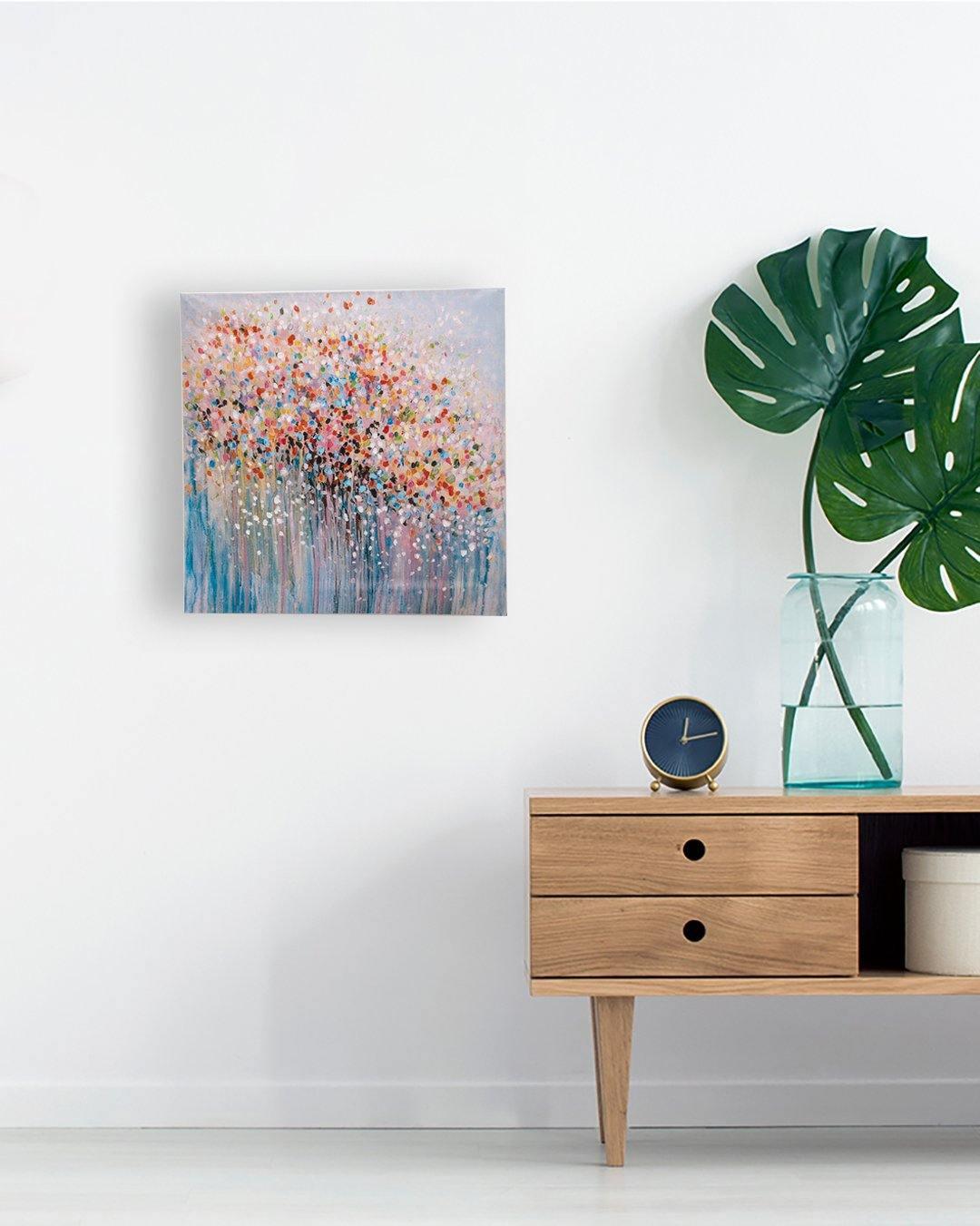 VON CASA Abstract Hand Made Oil Painting, Gallery Wraped, Multicolour, Canvas - Von Casa