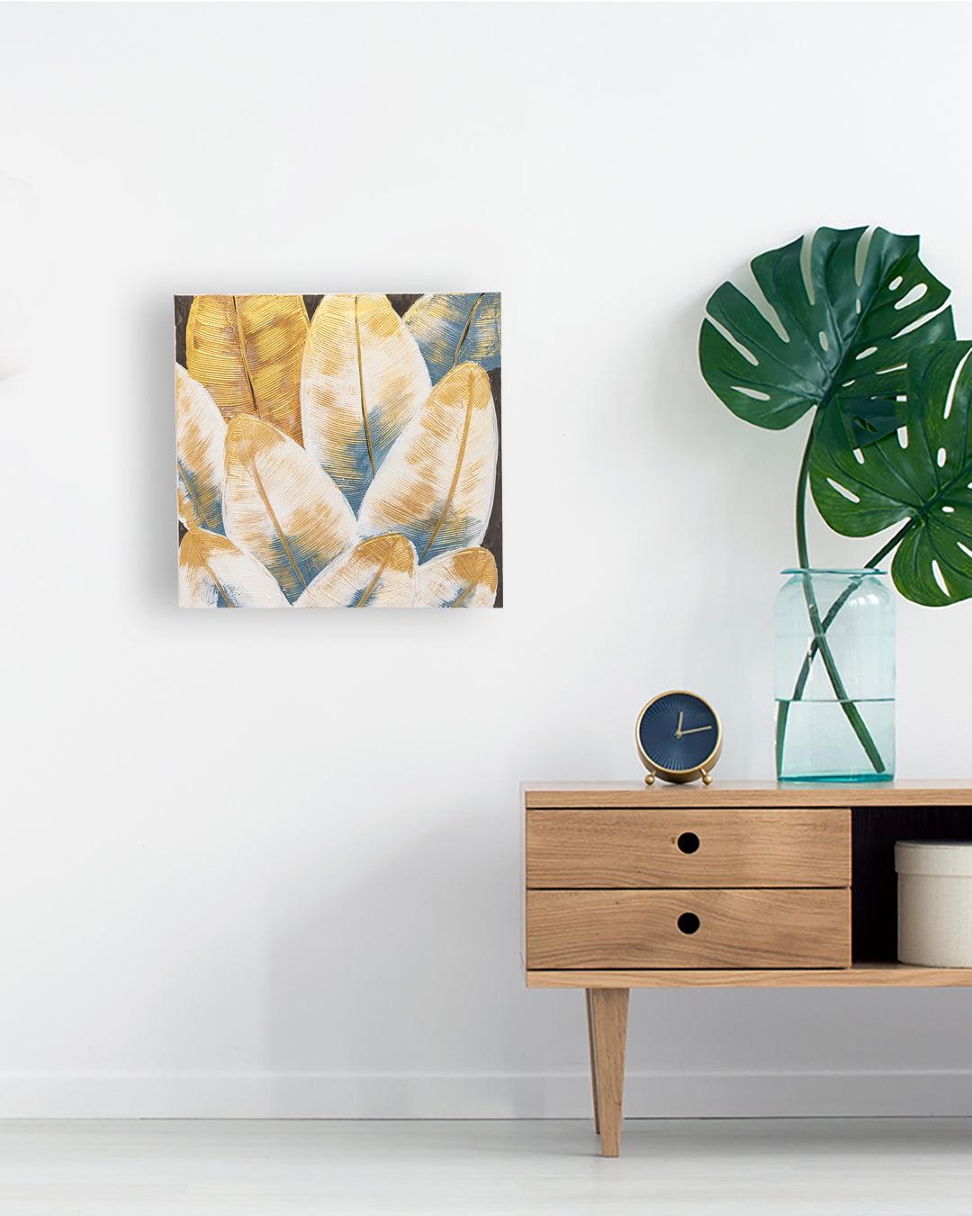 VON CASA Hand Made Oil Painting, Gallery Wraped, White, Canvas - VON CASA