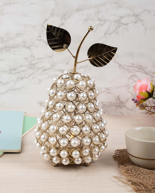 VON CASA White Pear T-Light Candle Holder