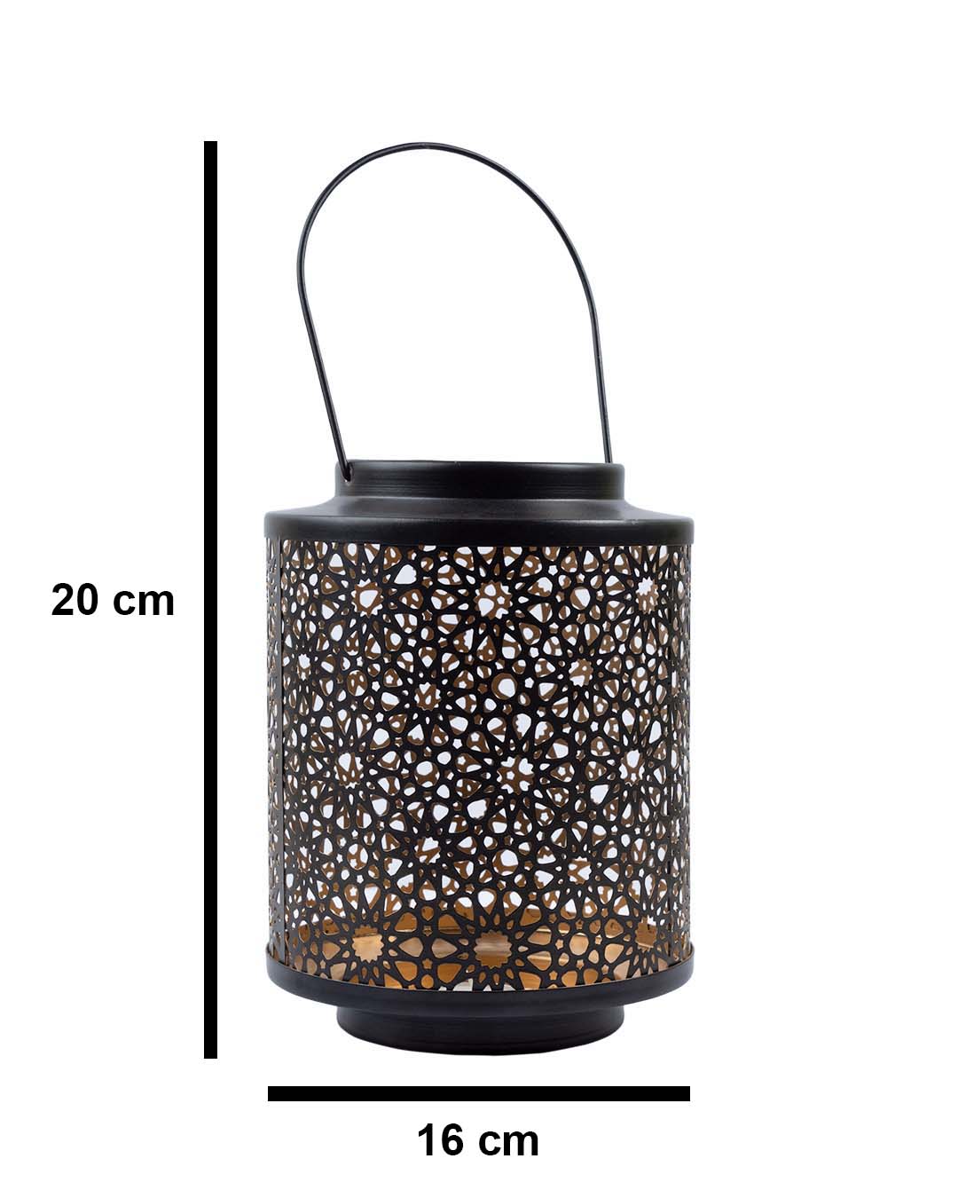 Lighting Home Decoration Hanging Candle Holder, Black, Iron
