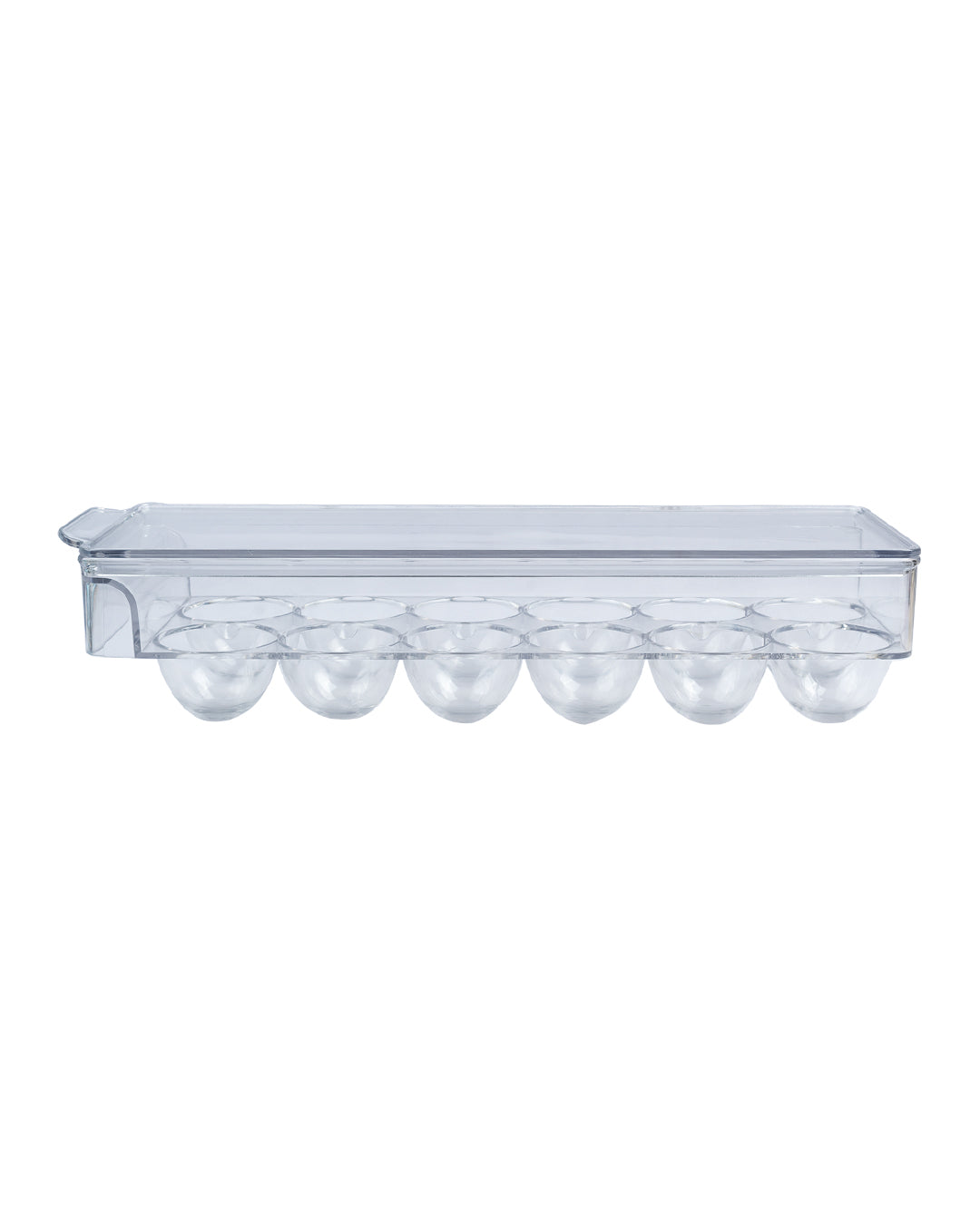 VON CASA Egg Box with Lid & 12 Slots, Transparent, Plastic