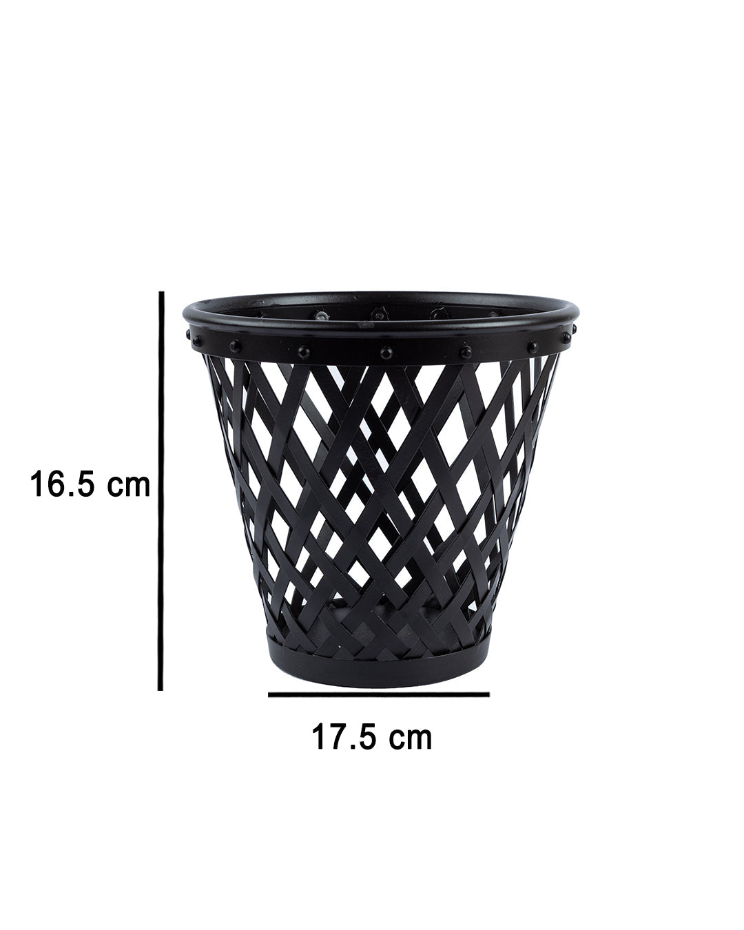 VON CASA Floor Planter, Black, Mild Steel