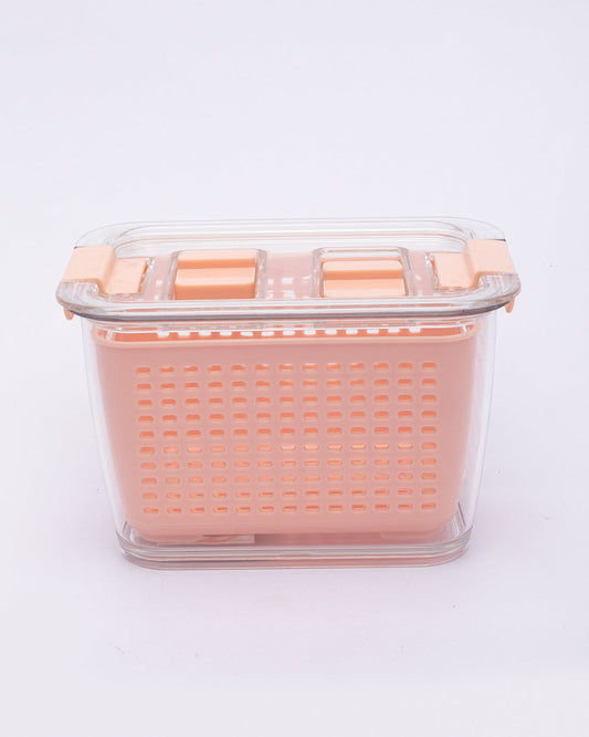 VON CASA Fridge Food Saver, Standard, Peach, Plastic