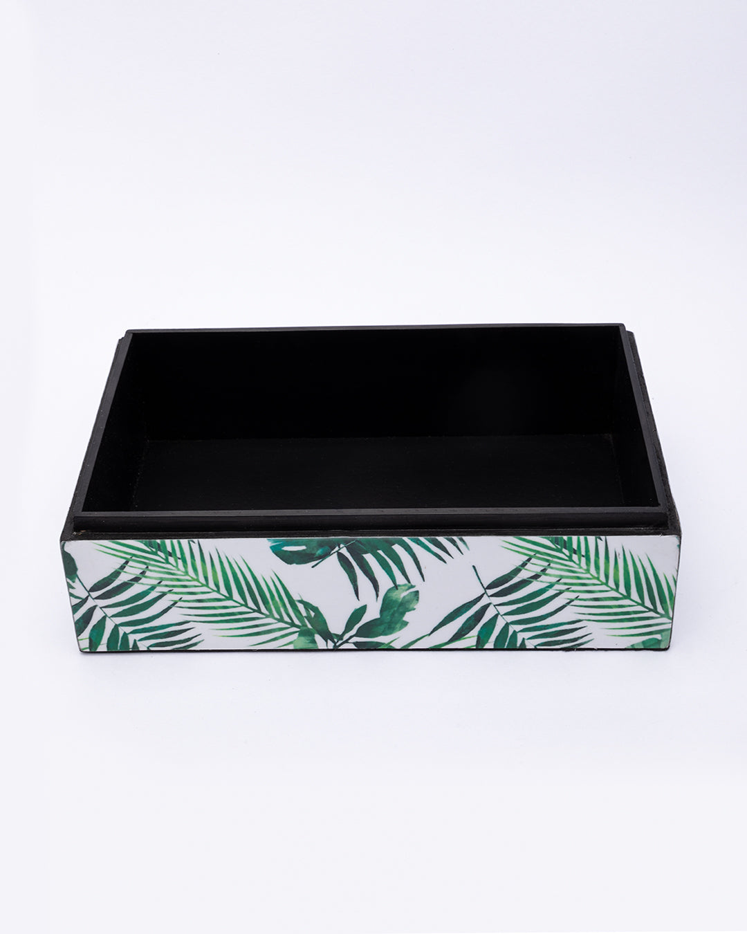 VON CASA Tissue Box, Nature Inspired Design, Facial Tissue Holder with Soft Bottom for Home, Office, & Restaurant, Rectangular, Green Colour, MDF