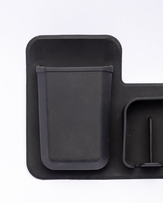 VON CASA Toiletry Wall Organiser, Toothbrush Holder, Black, Silicone