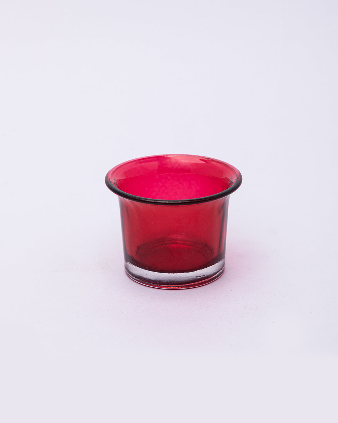 VON CASA 3 T-Light Candle Holder, Red Hanging Votive, Gold Finish, Mild Steel