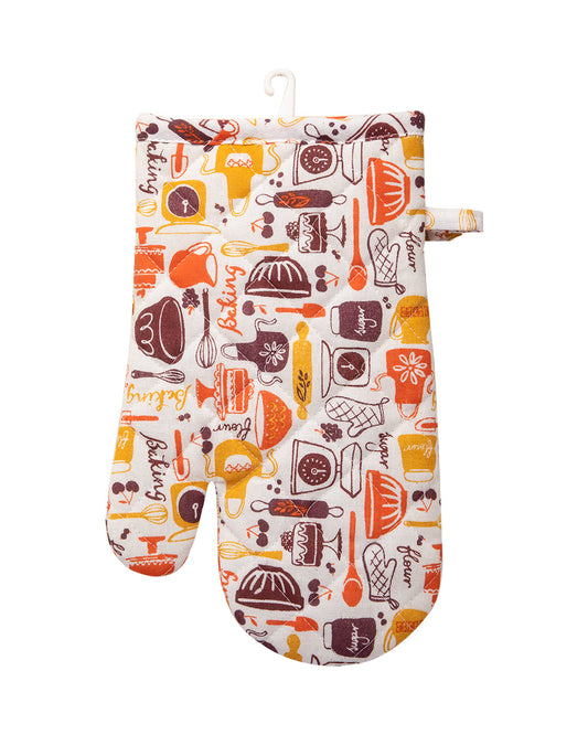 VON CASA Oven Gloves, Multicolour, Cotton, Set of 2