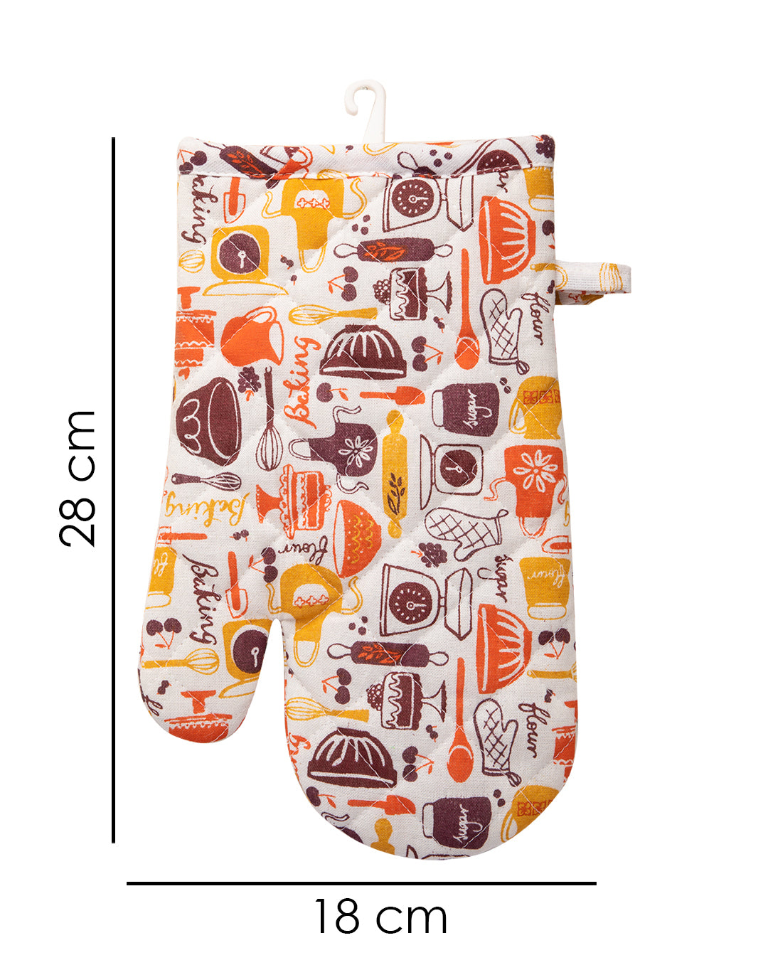 VON CASA Oven Gloves, Multicolour, Cotton, Set of 2