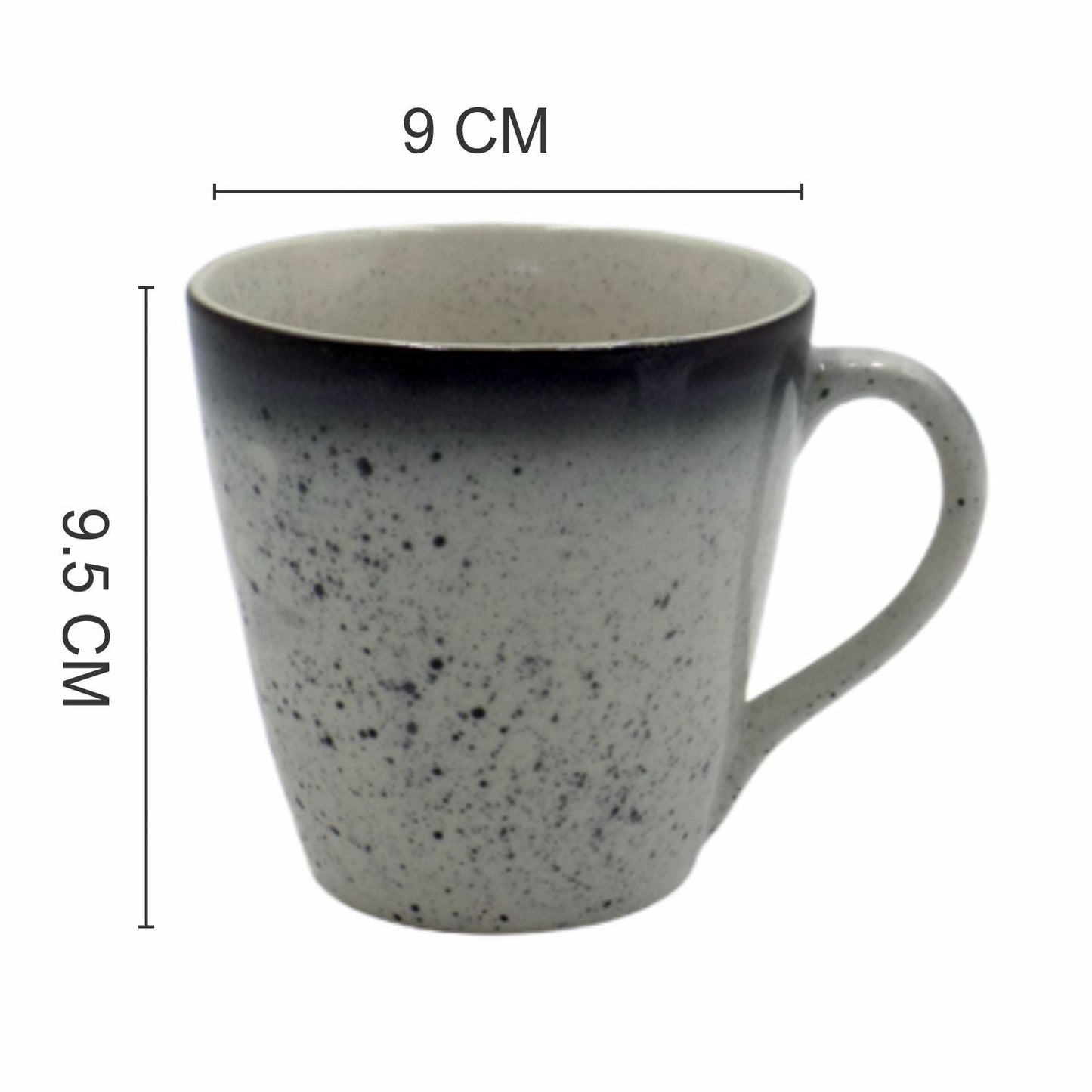 VON CASA Mug Set, Tea & Coffee Mug Set, Soup Mug, Handmade, Ivory, Ceramic, Set of 2