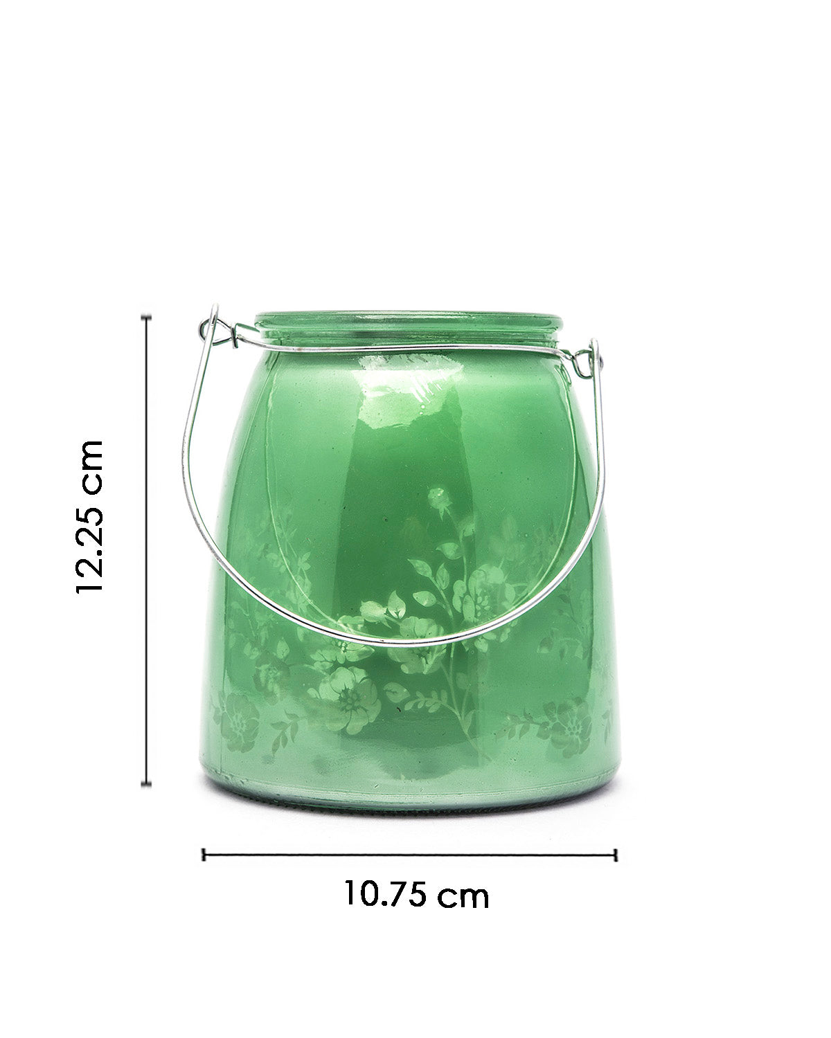 VON CASA Glass T-Light Holder, for Table, Hanging, Indoor & Outdoor Decor, Green, Glass
