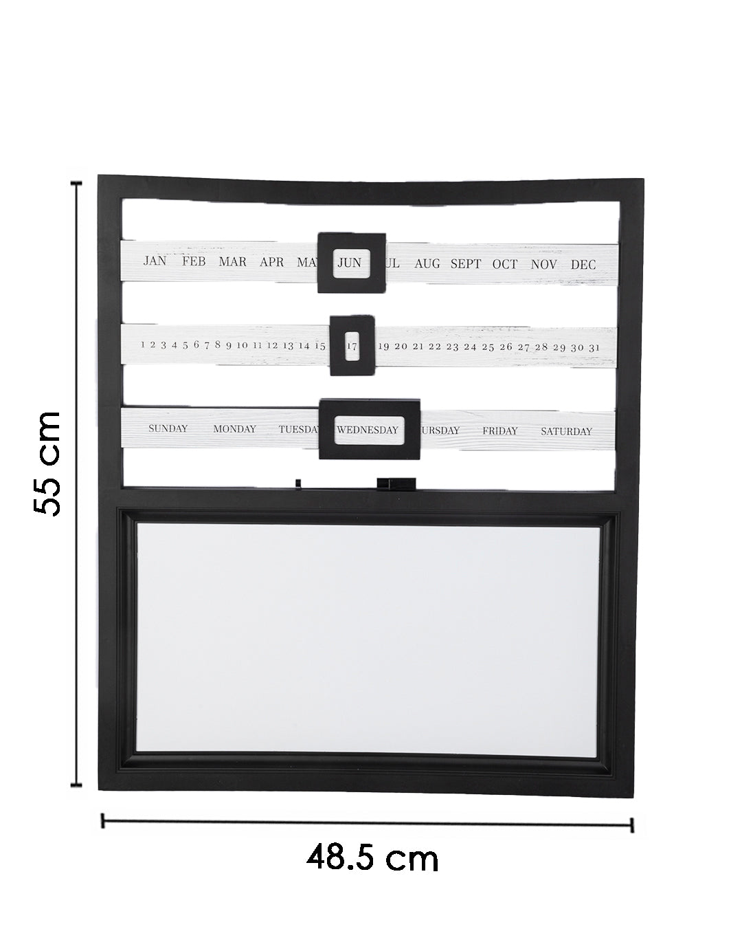 VON CASA Memo Board with Marker, Black, Plastic