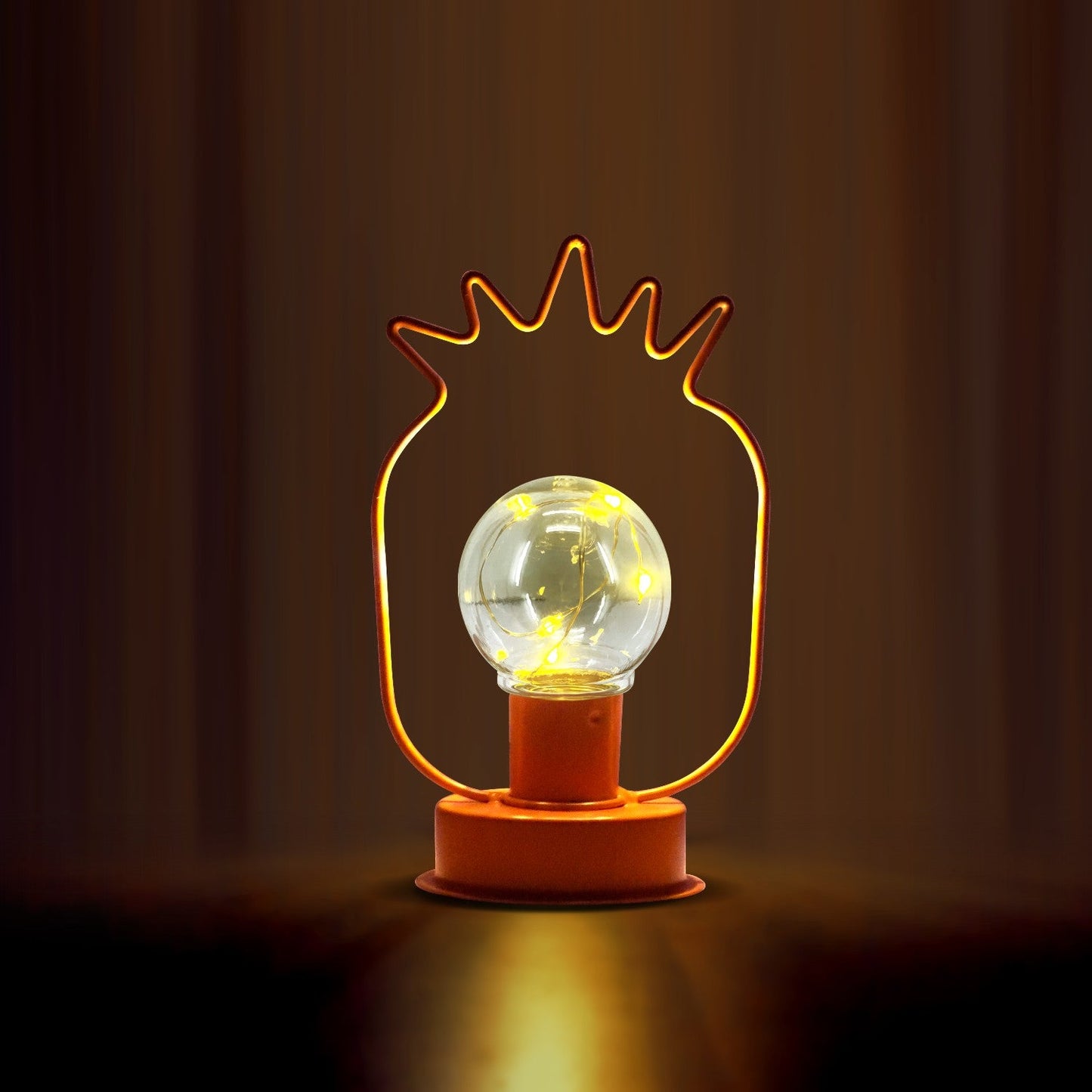 VON CASA Decorative Bulb, Light, Cordless, Battery Operated, Orange, Iron