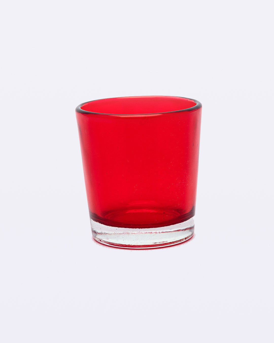 VON CASA Geo T-Light Candle Holder, Clear Crystal Votive Holder, Red Votive, Gold Finish, Mild Steel