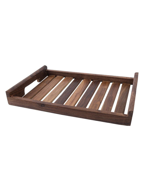 VON CASA 'Sheesham Wood' Handcrafted Medium Serving Trays In Sheesham Wood - VON CASA