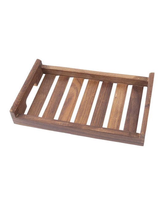 VON CASA 'Sheesham Wood' Handcrafted Small Serving Trays In Sheesham Wood - VON CASA