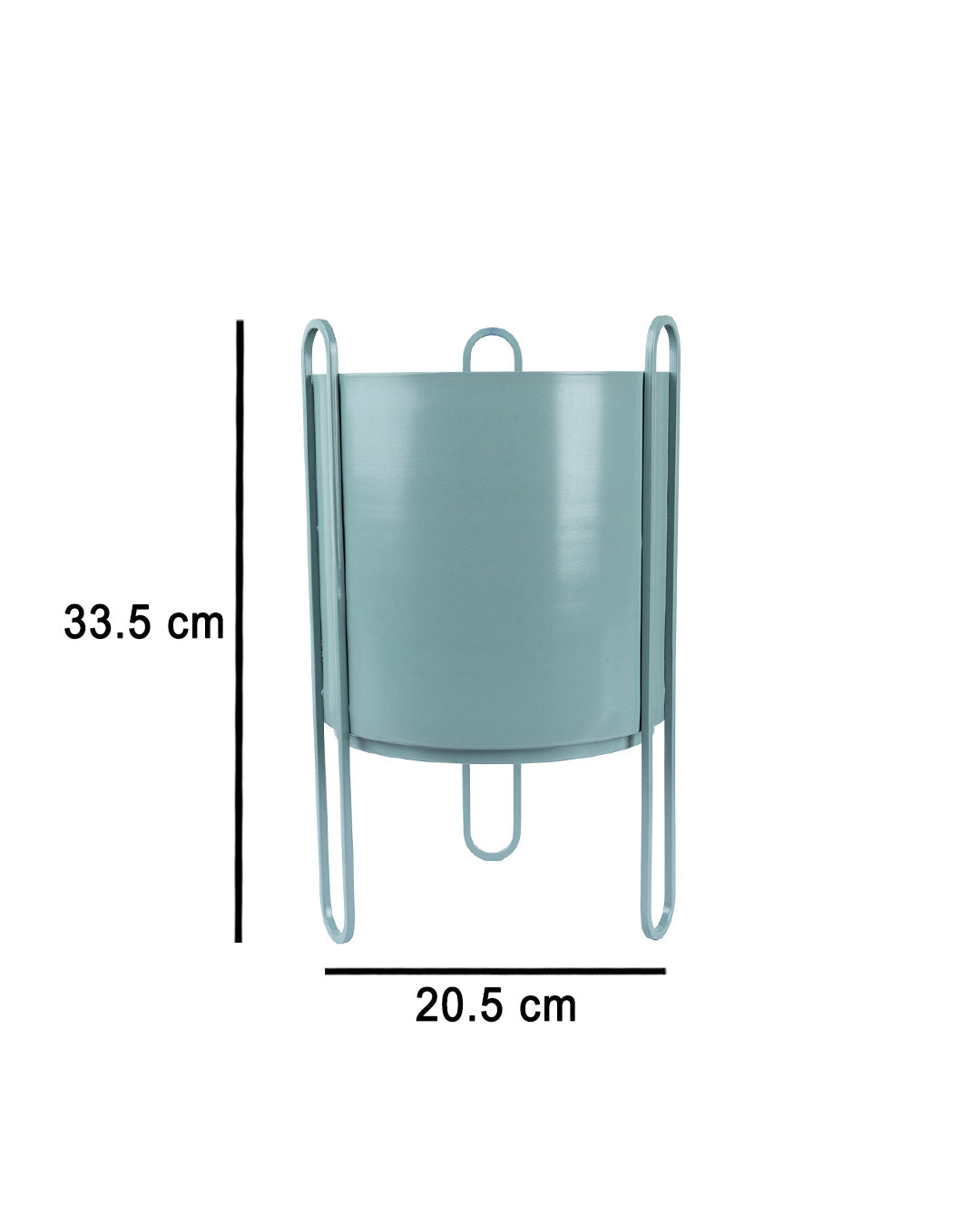 VON CASA Floor Planter, Matt Finish, Teal, Mild Steel