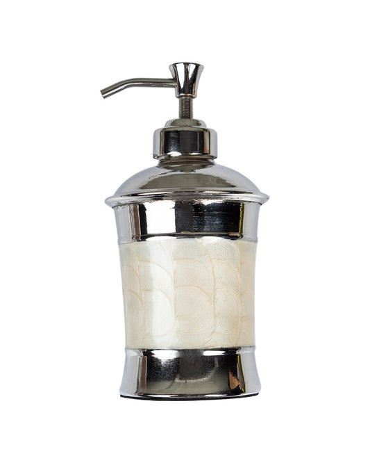 VON CASA Soap Dispenser, Silver & Black, Brass, 300 mL