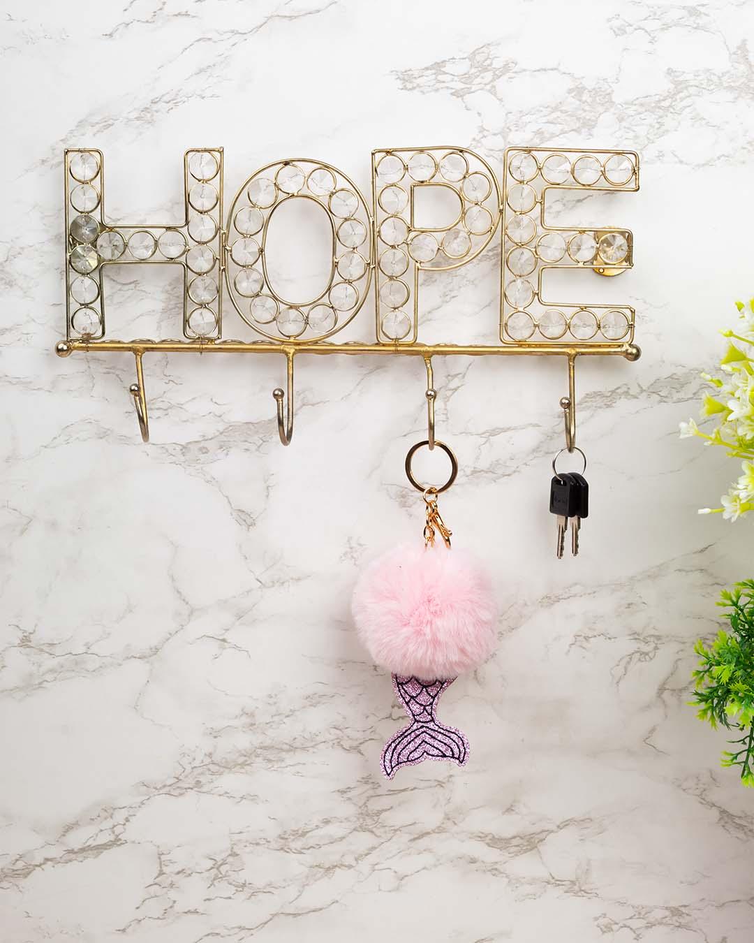 VON CASA HOPE Sign Silver Crystal Wall Mounted Hook