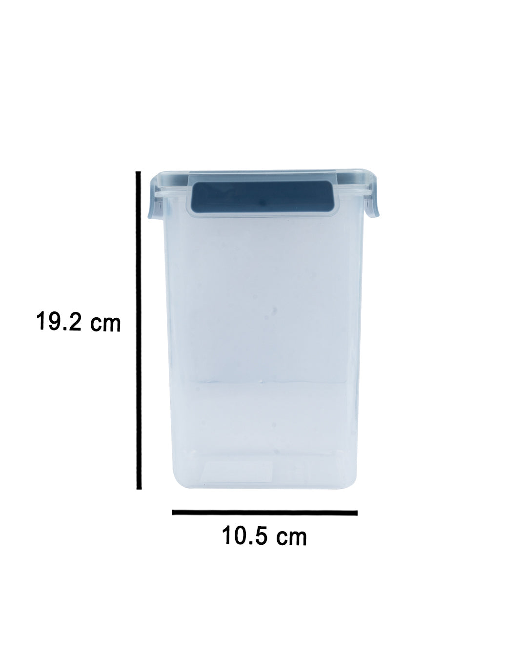 VON CASA Food Storage Container, with Clip Lock, Blue, Plastic, 1.5 Litre
