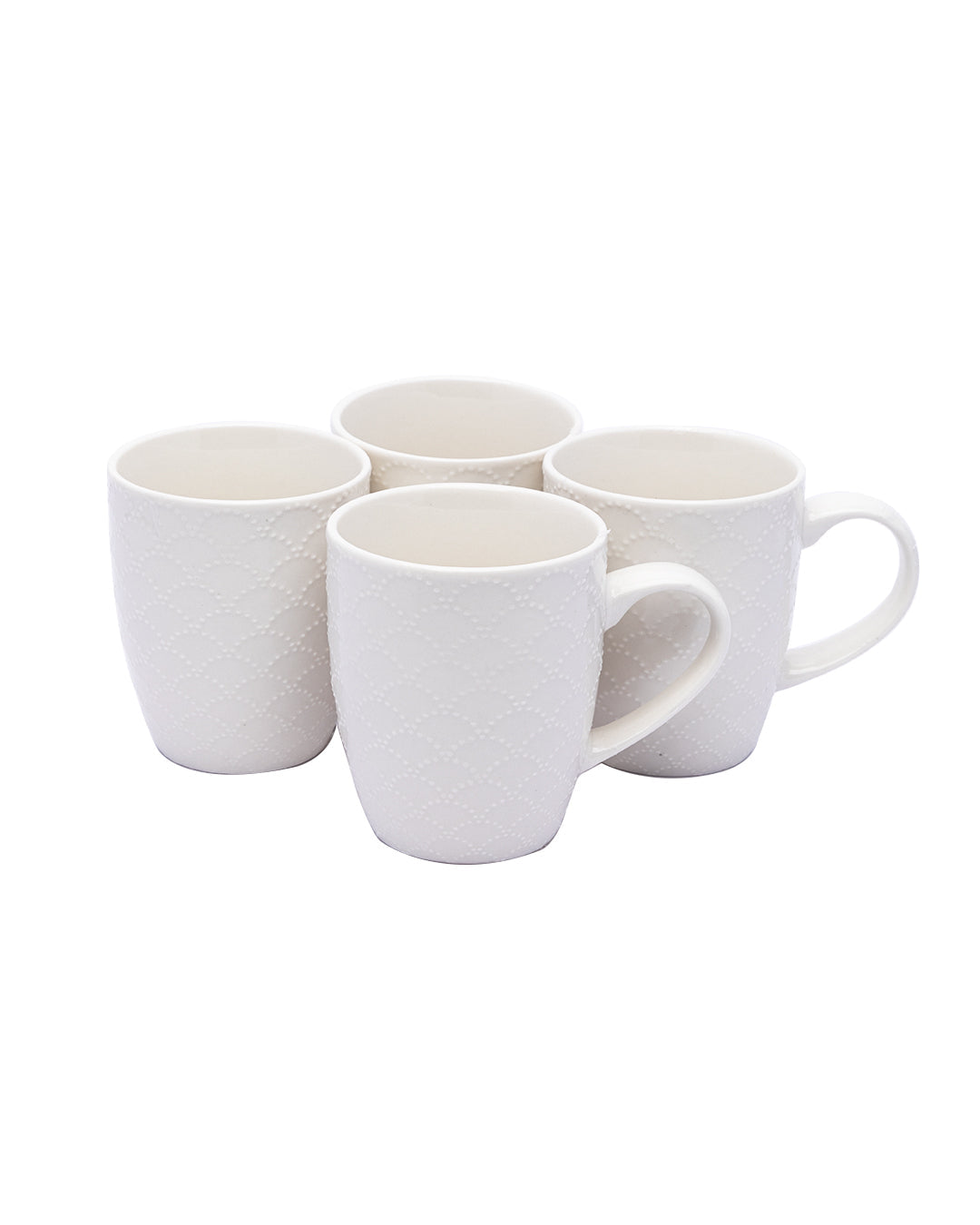 VON CASA Honey Embossed Tea & Coffee Mug - Set of 4, 24mL