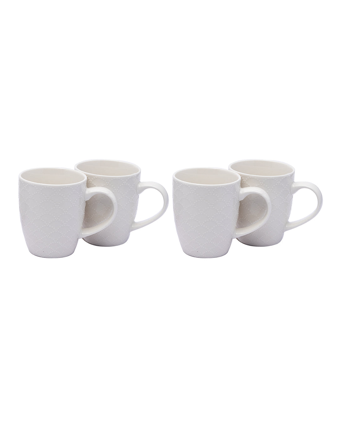 VON CASA Honey Embossed Tea & Coffee Mug - Set of 4, 24mL