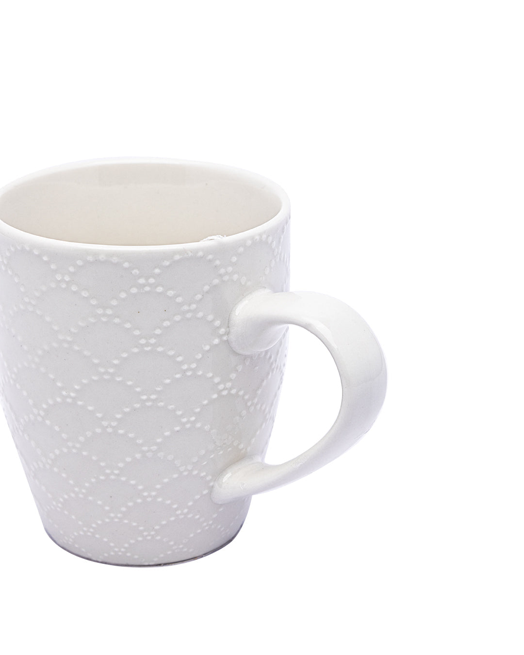 VON CASA Honey Embossed Tea & Coffee Mug - Set of 4, 24mL