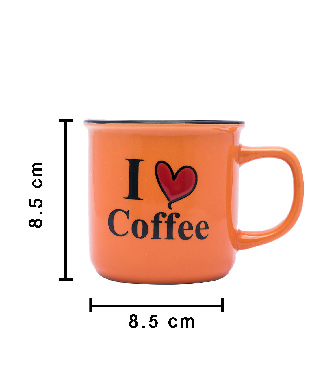 VON CASA Mugs, French Design, Tea & Coffee Mugs, Microwave & Dishwasher Safe, Assorted Colours, Set of 4, 340 mL