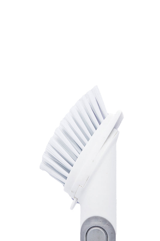 VON CASA Soap Dispensing Dish Brush with Bamboo Long Handle
