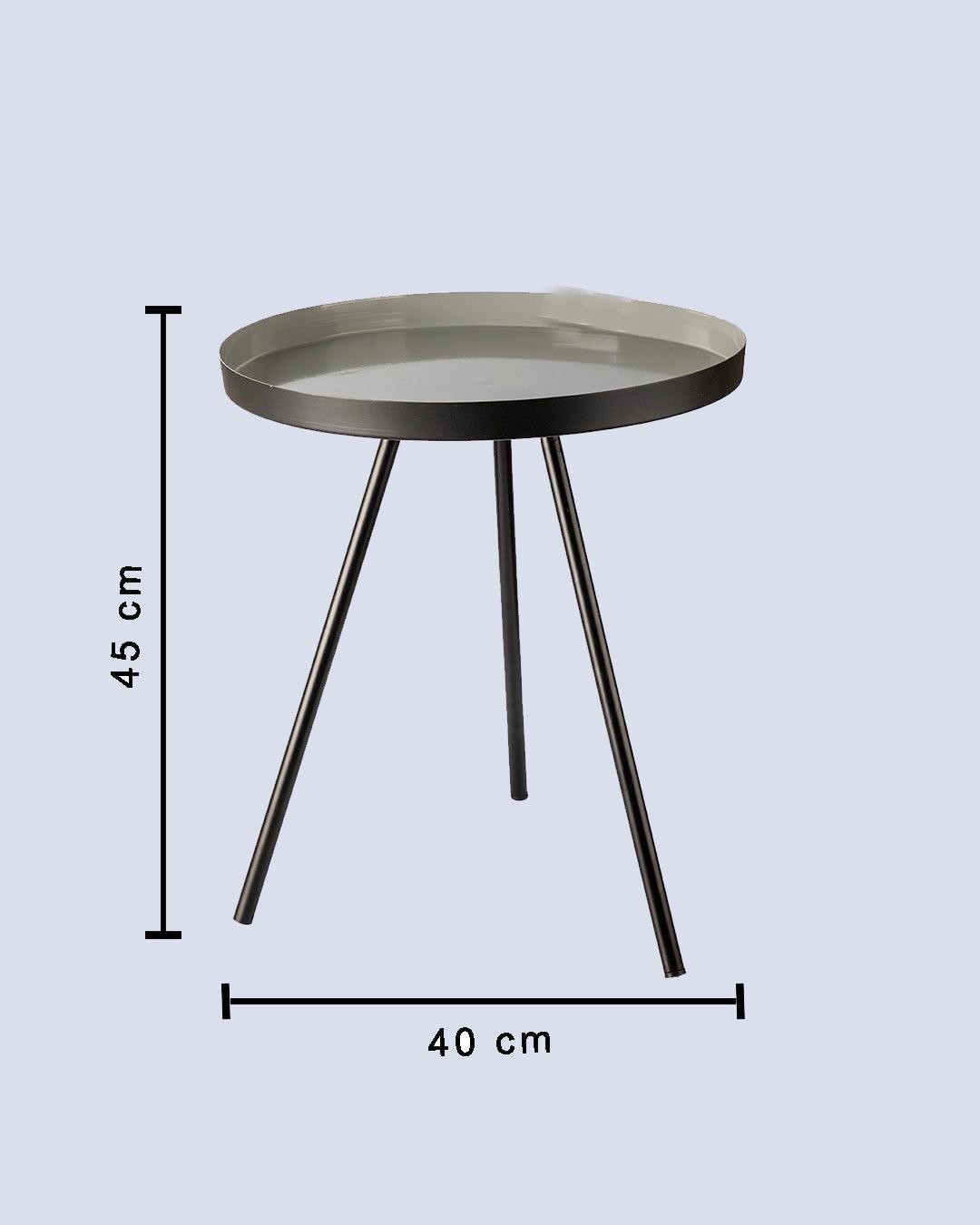 VON CASA Metal Tripod Table - White