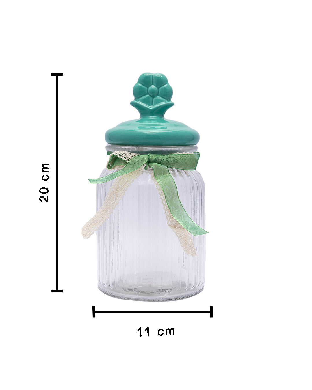 VON CASA Kitchen Airtight Storage Jar with Ceramic Lid - Set of 3, 950 mL