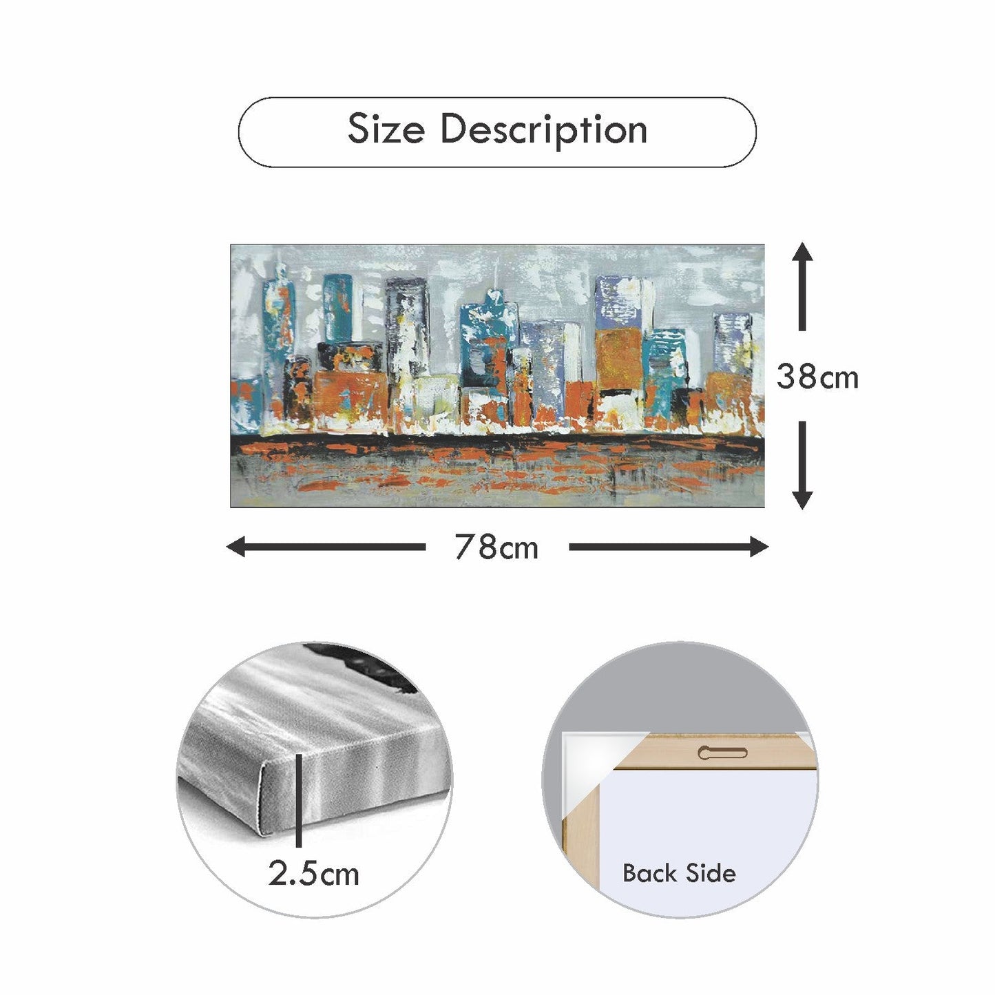 VON CASA Building Skyline Oil Painting Artwork